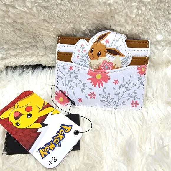 Loungefly Pokémon Eevee Spring Flowers Cardholder Wallet - Picture 1 of 7